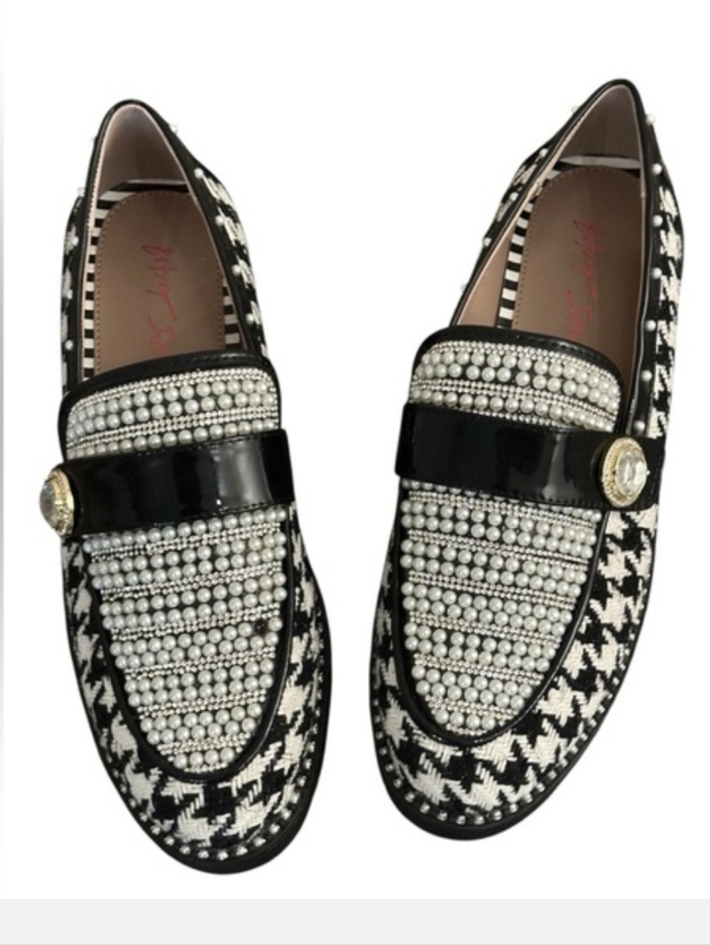Betsey Johnson Black and White Loafers